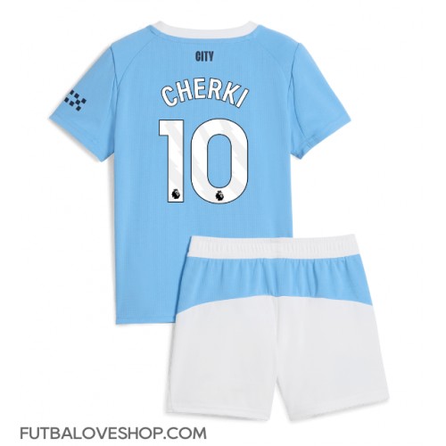 Dres Manchester City Rayan Cherki #10 Domáci pre deti 2025-26 Krátky Rukáv (+ trenírky)